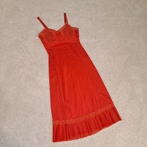 Vintage Sans Souci Red Slip Dress